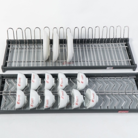 Giá bát đĩa tủ trên Inox oval 304 FC36S